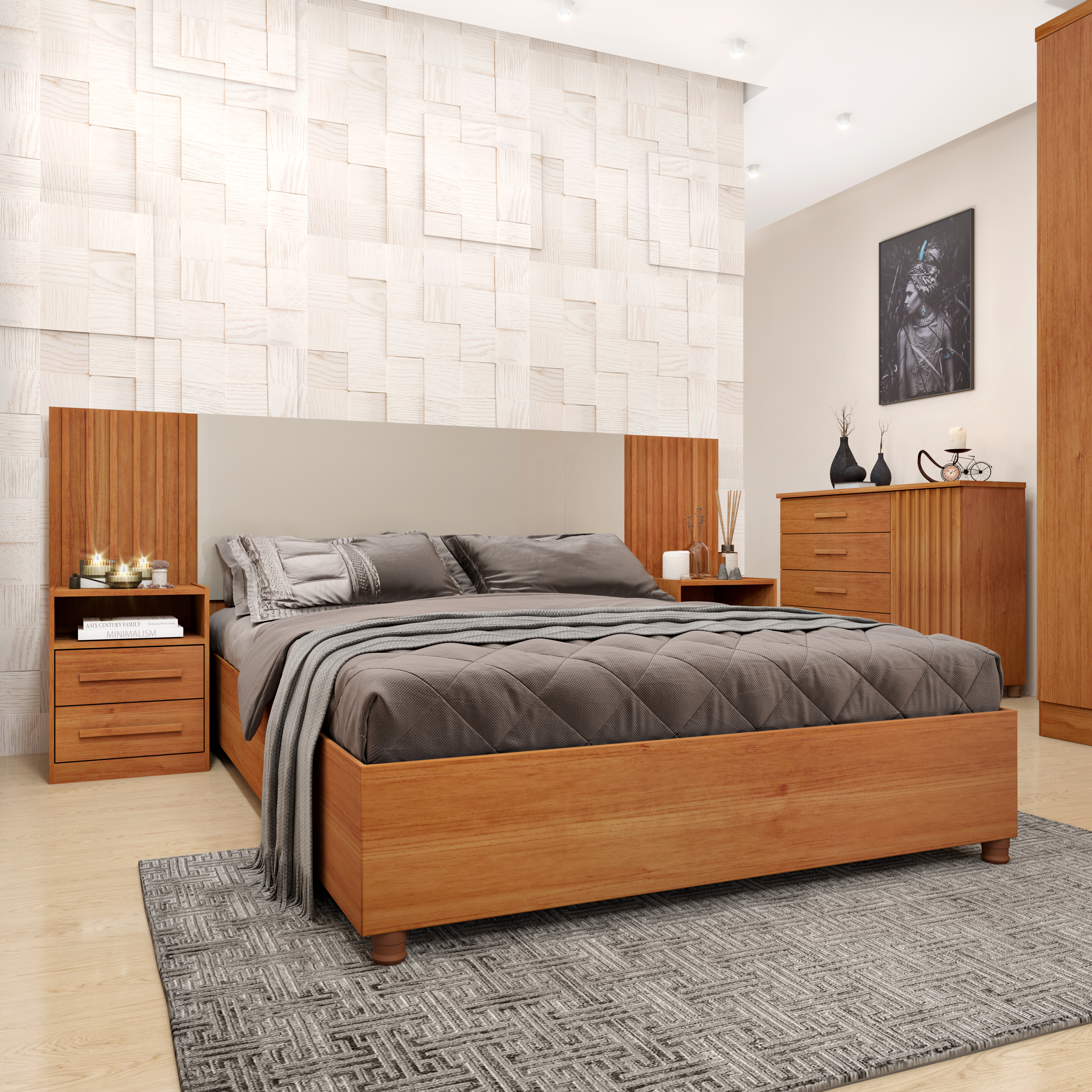 Cama e Painel Box